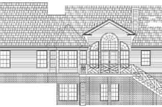 Exterior - Rear Elevation for Colonial House Plan #119-209 - 3 bed, 2.5 bath