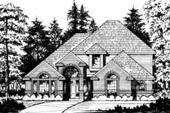 Exterior - Front Elevation for Traditional House Plan #40-158 - 4 bed, 2.5 bath