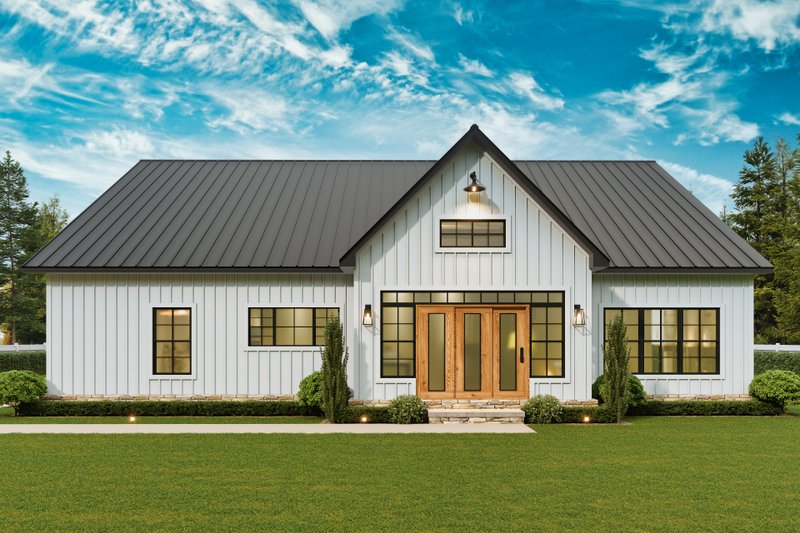 House Blueprint - Exterior - Rear Elevation for Traditional House Plan #54-682 - 3 bed, 3 bath