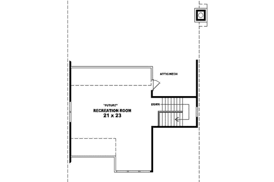 Floor Plan - Upper Floor for Craftsman House Plan #81-436 - 3 bed, 2 bath