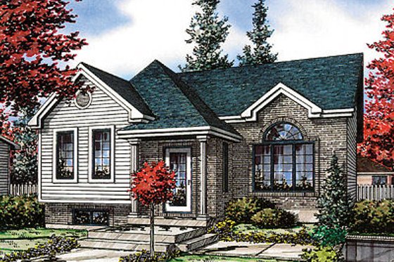 Exterior - Front Elevation for Traditional House Plan #138-215 - 2 bed, 1 bath