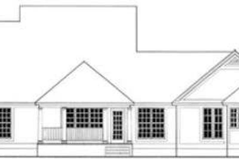 House Blueprint - Exterior - Rear Elevation for Southern House Plan #406-193 - 3 bed, 2 bath