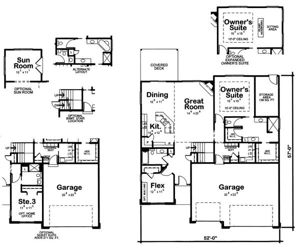 Architectural House Design - Traditional Floor Plan - Main Floor Plan #20-2083