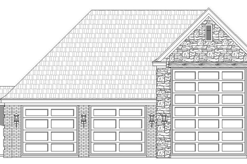 House Plan Design - Exterior - Front Elevation 3 for Southern House Plan #932-78, 0.5 bath