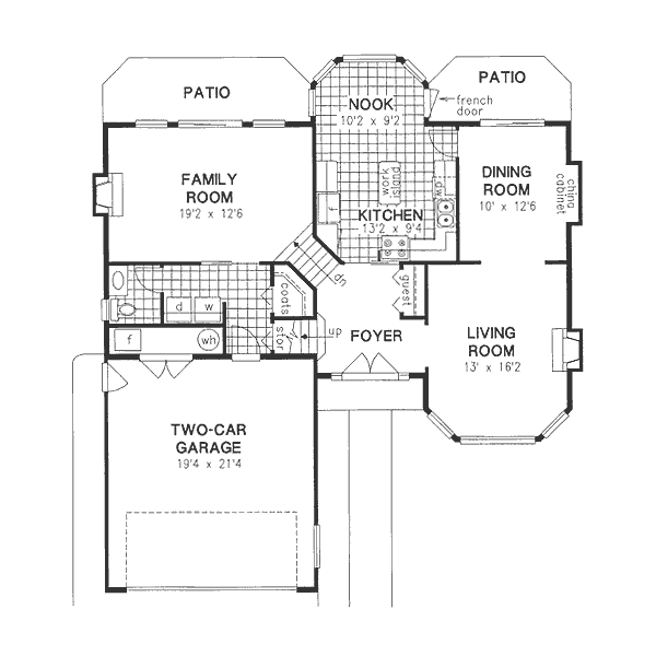 Architectural House Design - Traditional Floor Plan - Main Floor Plan #18-9241