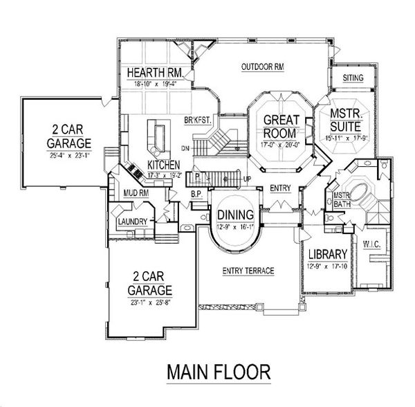 European Floor Plan - Main Floor Plan #458-21