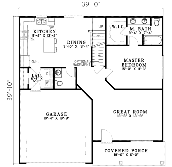 House Design - Traditional Floor Plan - Main Floor Plan #17-432