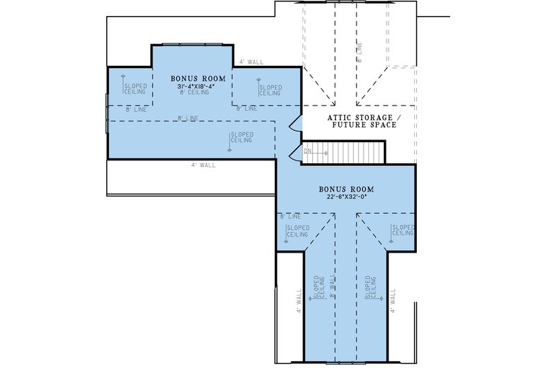 Home Plan - Floor Plan - Upper Floor for Farmhouse House Plan #923-327 - 3 bed, 2.5 bath