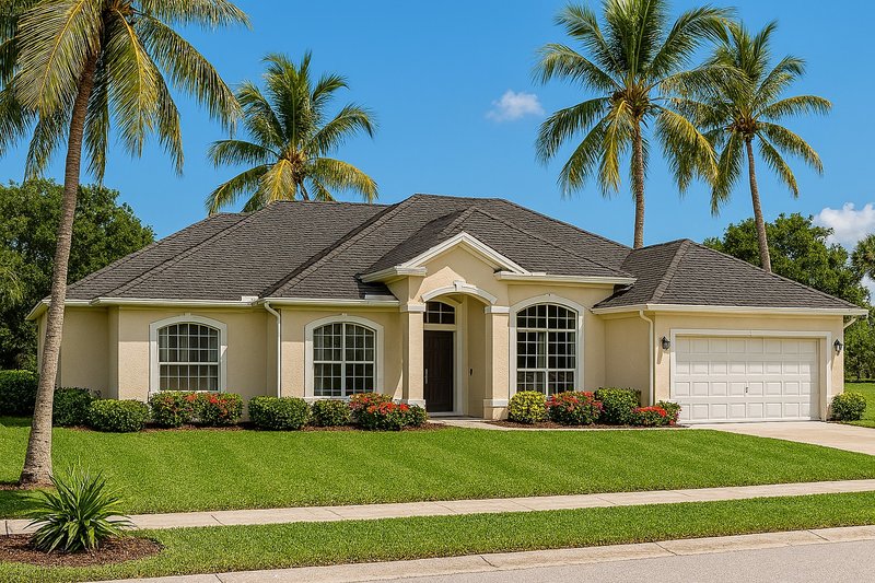 Architectural House Design - Mediterranean Exterior - Front Elevation Plan #17-1134