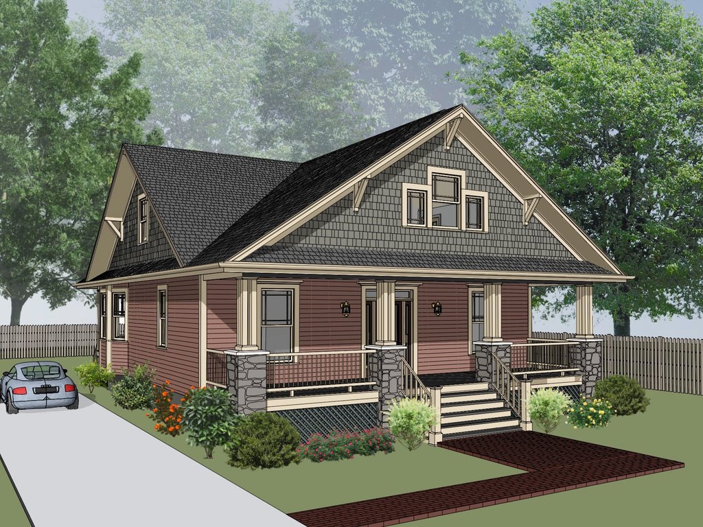 Craftsman Style House Plan - 4 Beds 2.5 Baths 2174 Sq/Ft Plan #79-359 ...