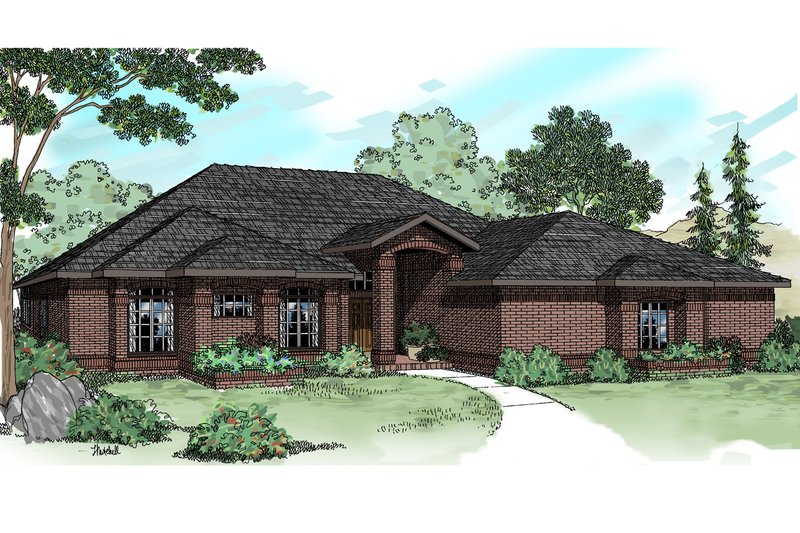 House Plan Design - Traditional Exterior - Front Elevation Plan #124-184