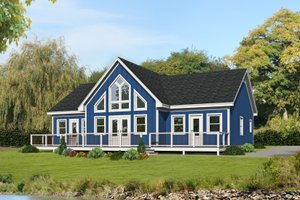Exterior - Rear Elevation for Country House Plan #932-363 - 2 bed, 2 bath