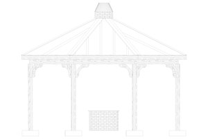 Exterior - Front Elevation 3 for Country House Plan #1060-109, 0 bath