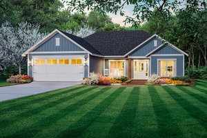 House Blueprint - Country Exterior - Front Elevation Plan #21-463