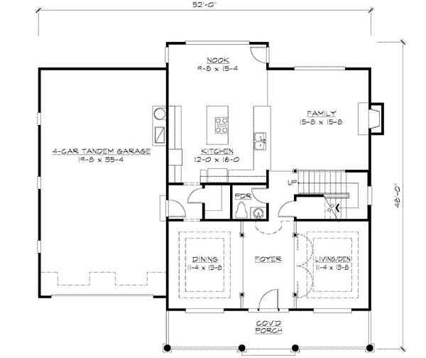 Farmhouse Floor Plan - Main Floor Plan #132-138