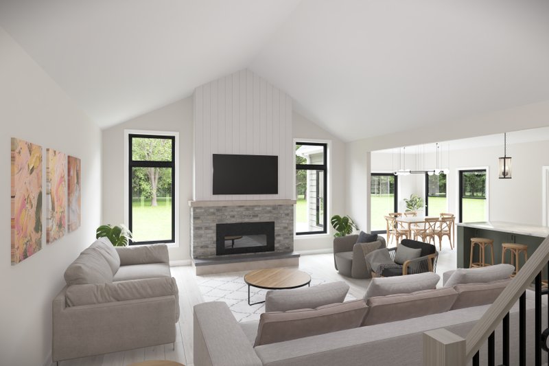 House Blueprint - Interior - Family Room for Farmhouse House Plan #1089-49 - 3 bed, 4.5 bath