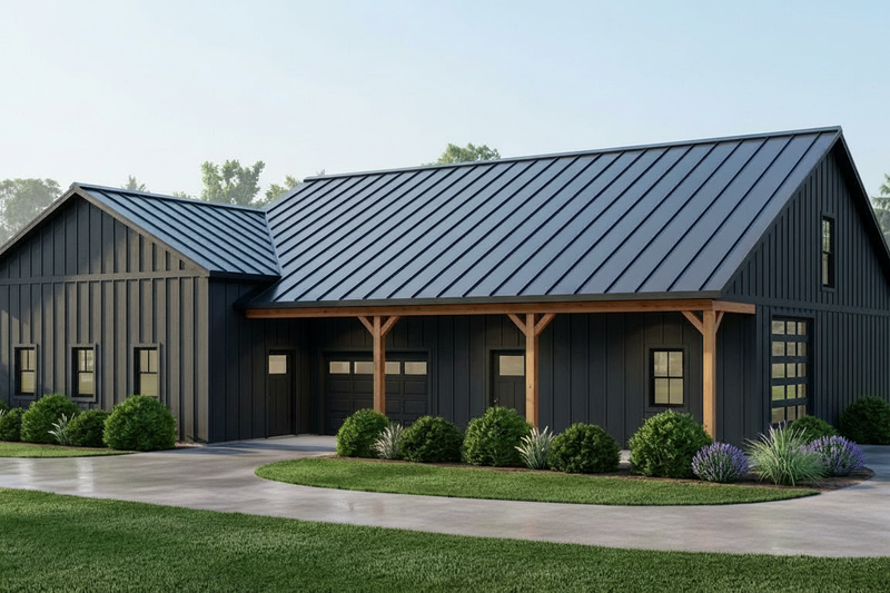 Exterior - Front Elevation 2 for Farmhouse House Plan #1064-284, 0 bath