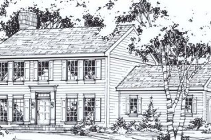 Colonial Style House Plan - 4 Beds 2.5 Baths 1986 Sq/Ft Plan #53-210