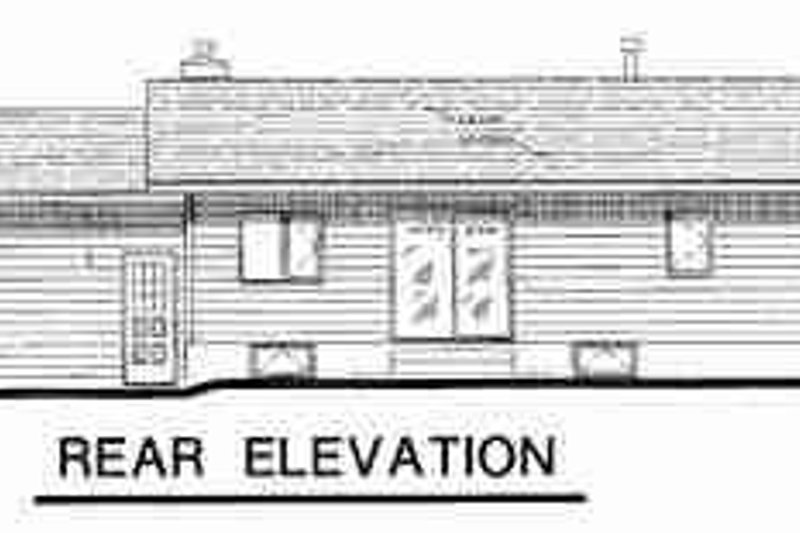 Dream House Plan - Exterior - Rear Elevation for Ranch House Plan #18-9075 - 2 bed, 1.5 bath