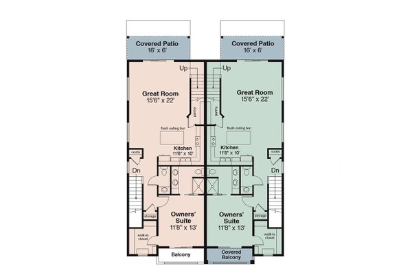 Home Plan - Floor Plan - Main Floor for Craftsman House Plan #124-1473 - 6 bed, 4.5 bath