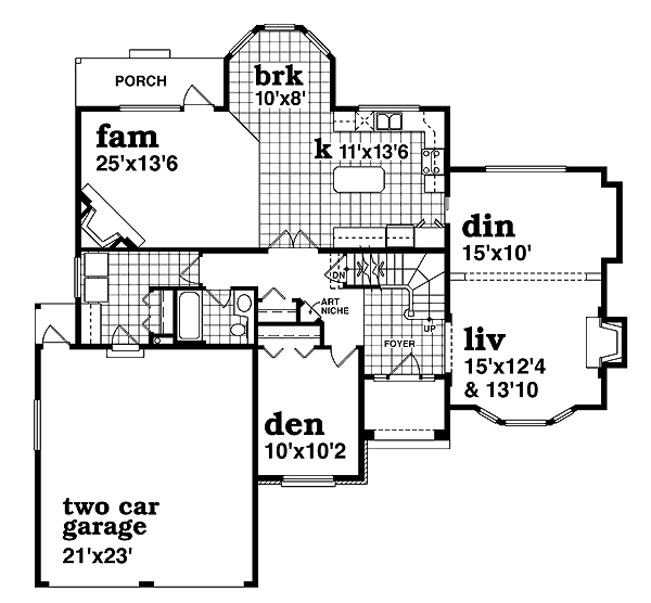 European Floor Plan - Main Floor Plan #47-428