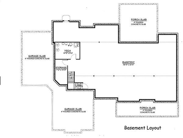 House Design - Farmhouse Floor Plan - Lower Floor Plan #1064-116