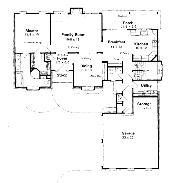 European Floor Plan - Main Floor Plan #41-147