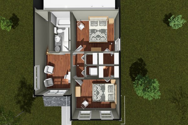 Architectural House Design - Floor Plan - Upper Floor 1 for Cottage House Plan #513-2457 - 3 bed, 2.5 bath