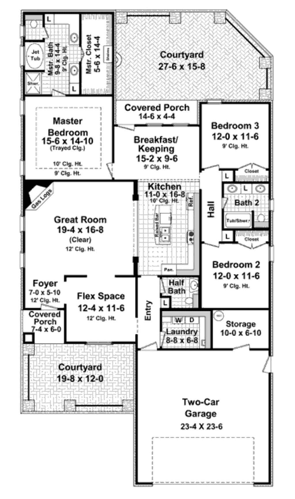 Interior Courtyard House Plans 2000 Square Feet 10 Small House Plans