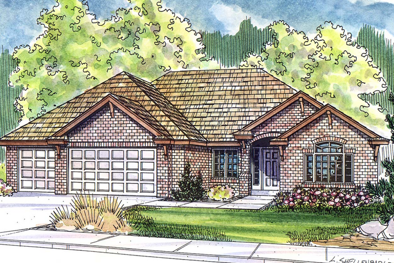 House Blueprint - Exterior - Front Elevation Plan #124-477