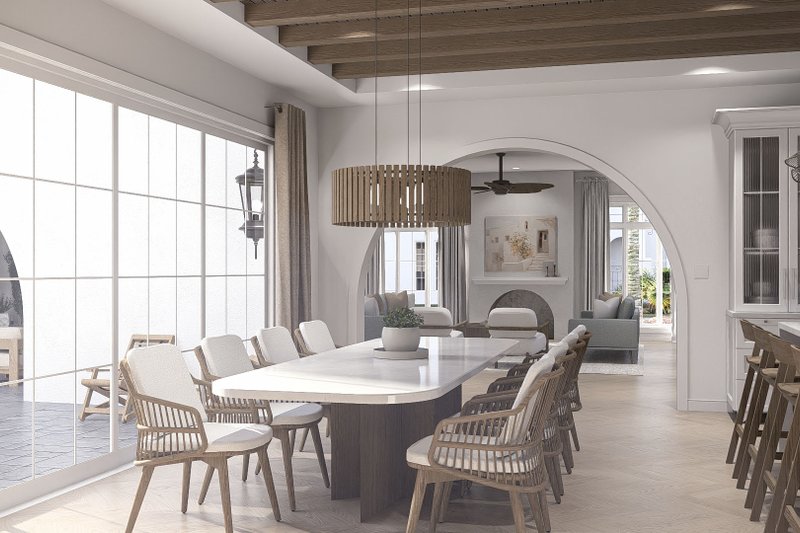 Dream House Plan - Interior - Dining Room for Beach House Plan #455-762 - 5 bed, 4 bath