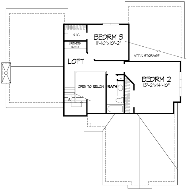 Home Plan - Modern Floor Plan - Upper Floor Plan #320-466
