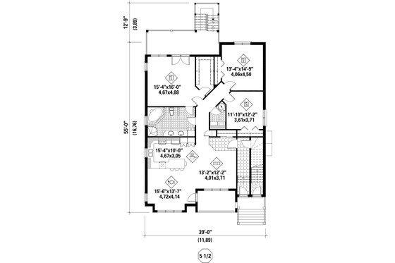 Floor Plan - Upper Floor for Country House Plan #25-4612 - 9 bed, 3 bath