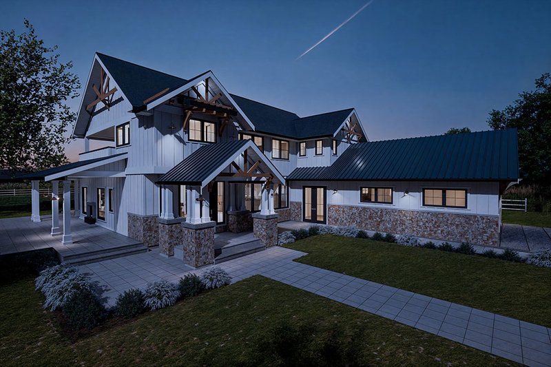 Architectural House Design - Exterior - Other Elevation 3 for Farmhouse House Plan #1101-40 - 5 bed, 5.5 bath