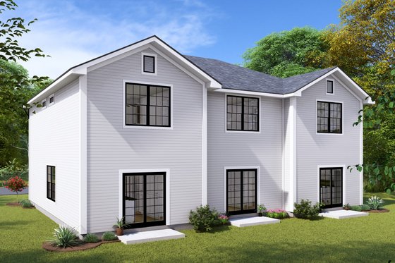 Exterior - Rear Elevation for Cottage House Plan #513-2250 - 6 bed, 7.5 bath