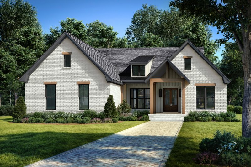 Home Plan - Exterior - Front Elevation 4 for Farmhouse House Plan #430-362 - 3 bed, 2 bath