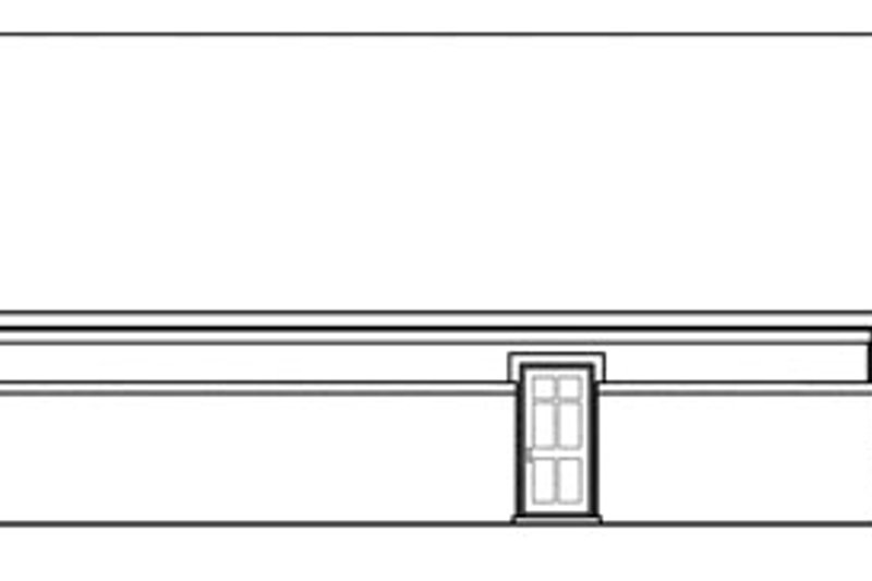 Home Plan - Exterior - Rear Elevation for European House Plan #124-640, 0 bath