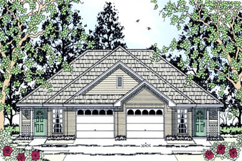 Architectural House Design - Country Exterior - Front Elevation Plan #42-376