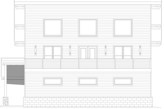Exterior - Front Elevation 3 for Contemporary House Plan #932-1230 - 2 bed, 2.5 bath