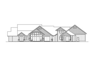 Exterior - Rear Elevation for Traditional House Plan #124-1318 - 4 bed, 4.5 bath