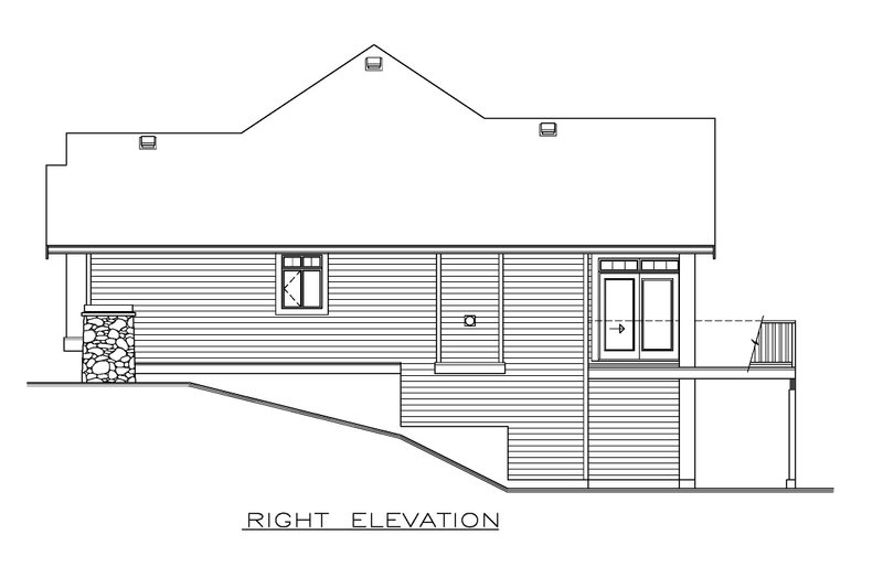 House Design - Exterior - Other Elevation 1 for Craftsman House Plan #1100-120 - 2 bed, 2 bath