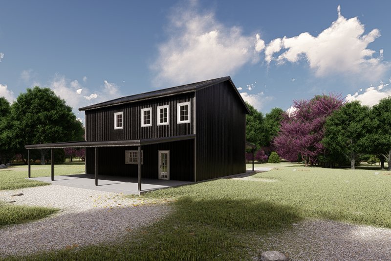 Architectural House Design - Barndominium Exterior - Front Elevation Plan #1107-48