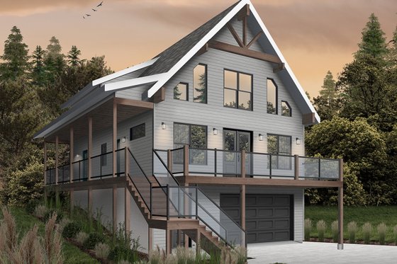 Exterior - Front Elevation 3 for Cottage House Plan #23-2718 - 4 bed, 3 bath