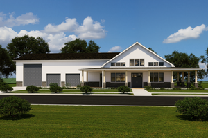 House Plan Design - Exterior - Front Elevation for Barndominium House Plan #1112-23 - 3 bed, 2.5 bath
