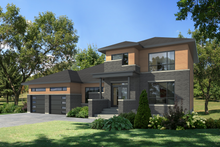 Dream House Plan - Contemporary Exterior - Front Elevation Plan #25-4609