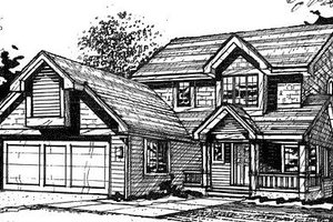 Country Exterior - Front Elevation Plan #320-467