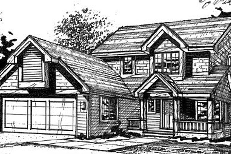 Architectural House Design - Country Exterior - Front Elevation Plan #320-467