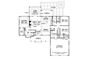 Floor Plan - Main Floor for Ranch House Plan #929-1085 - 3 bed, 2 bath