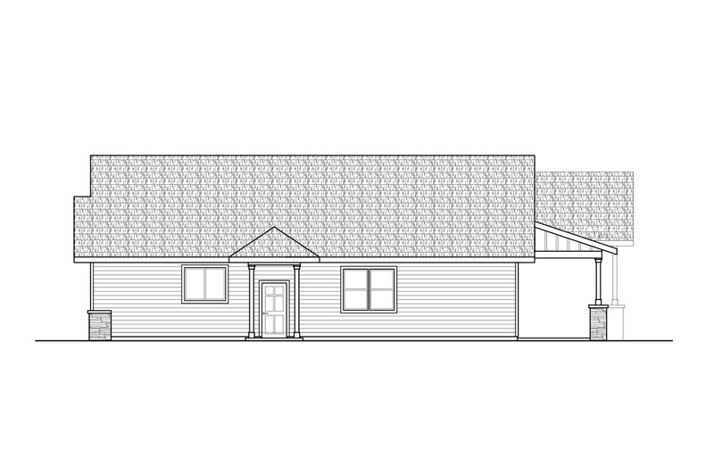 Dream House Plan - Exterior - Other Elevation 1 for Craftsman House Plan #124-1342 - 3 bed, 2 bath