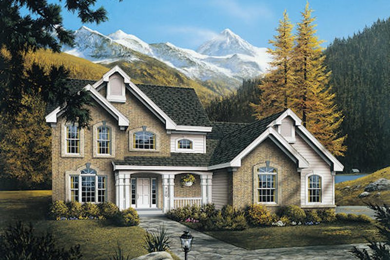 Home Plan - Traditional Exterior - Front Elevation Plan #57-275